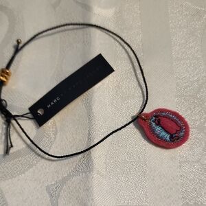 Marc Jacobs Bracelet with Pink and Blue Embroidered Pendant